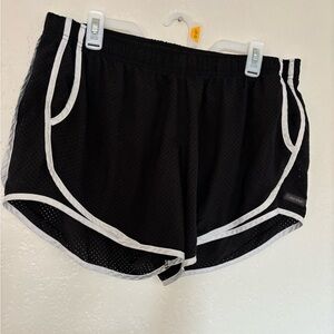 Calvin Klein Women's Black and White Athletic Shorts